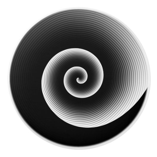 コンテンポラリー白黒のトワスタイリッシュールパターン セラミックノブ (正面)