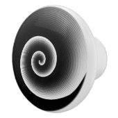 コンテンポラリー白黒のトワスタイリッシュールパターン セラミックノブ (右)