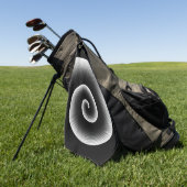 コンテンポラリー白黒パタスタイリッシューン ゴルフタオル (グリーン)