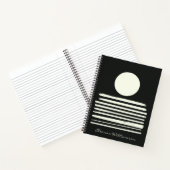 コンテンポラリー白黒抽象芸術パーソナライズされた ノートブック (内部)