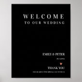 コンテンポラリー白黒歓迎結婚 ポスター (正面)