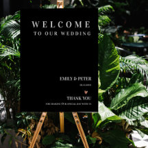 コンテンポラリー白黒歓迎結婚