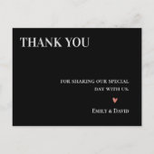 コンテンポラリー白黒結婚の愛と感謝していの ポストカード (裏面)