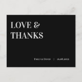 コンテンポラリー白黒結婚の愛と感謝していの ポストカード (正面)