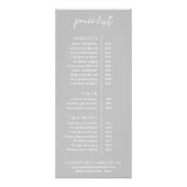 コンテンポラリー石板グモダンレイ価格表 ラックカード (正面)