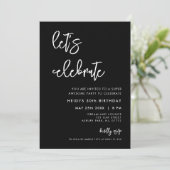 コンテンポラリー祝モダン黒番よう 招待状 (スタンド正面)