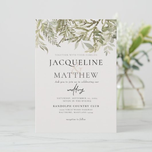 コンテンポラリー秋葉結婚式招待状 招待状 (スタンド正面)