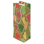 コンテンポラリー紅葉パターンワイン抱き枕 ワインギフトバッグ (裏面アングル)