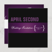 +コンテンポラリー級/プラム+黒 招待状 (正面/裏面)