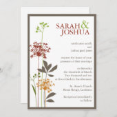 コンテンポラリー結婚フローラ 招待状 (正面/裏面)