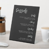 コンテンポラリー結婚モダンブラックのデザートバー 台座サイン (インサイチュ)