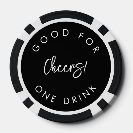 コンテンポラリー結婚モダンブラック ポーカーチップ (裏面)