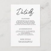 コンテンポラリー結婚モダン白黒詳細 エンクロージャーカード (正面)