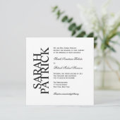 コンテンポラリー結婚式招待状 招待状 (スタンド正面)