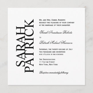 コンテンポラリー結婚式招待状 招待状