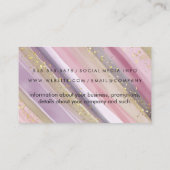 コンテンポラリー絵を描芸術的線 |金ゴールドフレーク 名刺 (裏面)