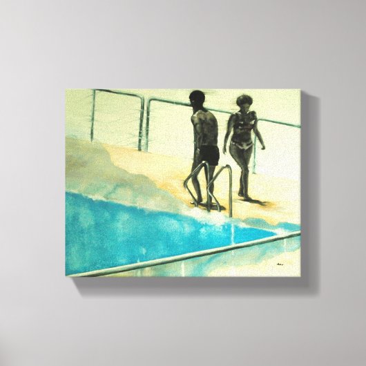 コンテンポラリー絵画ポートレート キャンバスプリント (正面)