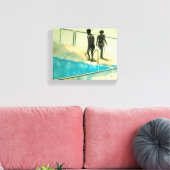 コンテンポラリー絵画ポートレート キャンバスプリント (インサイチュ (リビング))