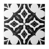 コンテンポラリー美的な白黒パターン タイル (正面)