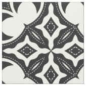 コンテンポラリー美的な白黒パターン ファブリック (クローズアップ)