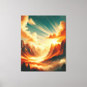 コンテンポラリー自然ス絵を描プ キャンバスプリント (正面)