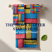 コンテンポラリー色の数々の抽象芸術織1 バスタオルセット