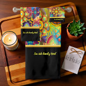 コンテンポラリー色数々の金ゴールド箔 バスタオルセット