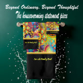 コンテンポラリー色数々の金ゴールド箔 バスタオルセット