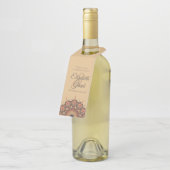 コンテンポラリー茶色ピーチマンダラ結婚ズ ボトルネックタグ (アングル)