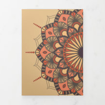 コンテンポラリー茶色ピーチマンダラ結婚ズ