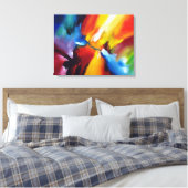 コンテンポラリー表現主義抽象芸術絵画 キャンバスプリント (インサイチュ (寝室))
