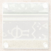 コンテンポラリー部族パタ絵画ーン ガラスコースター (裏面)