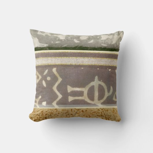 コンテンポラリー部族パタ絵画ーン クッション (正面)