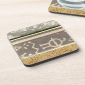 コンテンポラリー部族パタ絵画ーン コースター (左側)