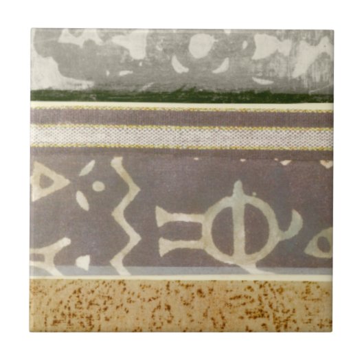 コンテンポラリー部族パタ絵画ーン タイル (正面)