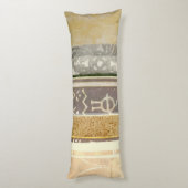 コンテンポラリー部族パタ絵画ーン ボディピロー (裏面 (縦))