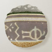 コンテンポラリー部族パタ絵画ーン ラウンドクッション (裏面)
