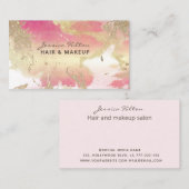 コンテンポラリー金ゴールドきらびやかな水彩洗浄 名刺 (正面/裏面)