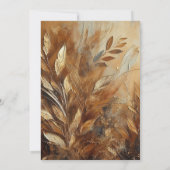 コンテンポラリー金ゴールドエレガンス献身式 招待状 (裏面)