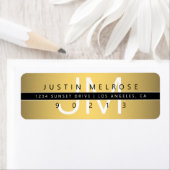 コンテンポラリー金ゴールドルック差出人住所ラベル ラベル (インサイチュ)