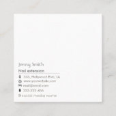 コンテンポラリー金ゴールド酸水素ネイルサロン スクエア名刺 (裏面)