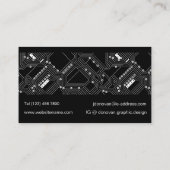コンテンポラリー集積回路プリントアートパターン 名刺 (裏面)