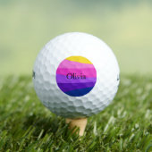 コンテンポラリー鮮やかデザイン名前をカスタムする ゴルフボール (インサイチュ 木)