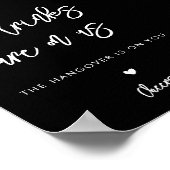 コンテンポラリー黒結婚の開いたバー ポスター (角)