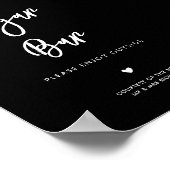 コンテンポラリー黒結婚葉巻バー徴候 ポスター (角)