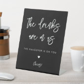 コンテンポラリー黒結婚酒が出る 台座サイン (インサイチュ)