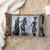 コンテンポラリー:アフリカスタイルデザイン ランバークッション (ブランケット)