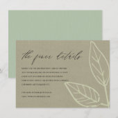 コンテンポラリー クラフトアクア ブルー リーフ 情報 エンクロージャーカード (正面/裏面)