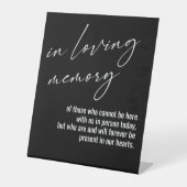 コンテンポラリー、シンプルLoving Memory Black 台座サイン (正面)