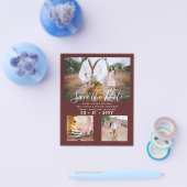 コンテンポラリー フォト セーブ 日付 エンゲージメント チラシ (シングル)